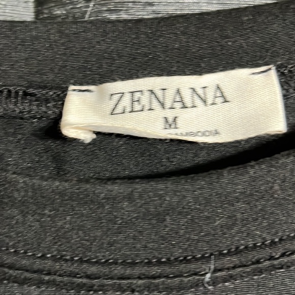 Zenana long sleeve black shirt, medium - Picture 2 of 2